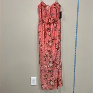 Strapless Pink Floral Dress By No Boundaries. Size Medium.